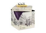 Relaxdays Sgabello Vintage Con Vano Portaoggetti