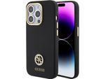 Guess Guhcp15Lm4Dgpk Iphone 15 Pro6.1 Czarny/Nero Custodia Rigida In Silicone Logo Strass 4G