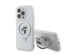 Karl Lagerfeld Klhmp15Lhmrskch Custodia Rigida Per Iphone 15Pro 6.1 Bianco/Bianco Supporto Ad Anello Karl&Choupettte Magsafe