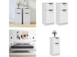 Vidaxl Credenze 2 Pz. Bianco 30X30X70 Cm Materiale A Base Di Legno - Credenza - Credenze - Credenza - Credenza