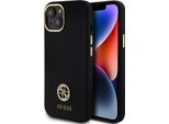 Guess Guhcp15Sm4Dgpk Iphone 15 / 14 / 136.1 Czarny/Black Custodia Rigida In Silicone Logo Strass 4G