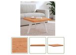 The Living Store Piano D'appoggio Quadrato 60X60X4 Cm In Legno Massiccio Di Faggio