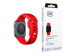 42/44/45/46/49 Mm Rosso (Grande) - Cinturino Per Orologio In Silicone 3Mk Per Apple