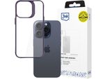 3MK Satin Armor Case+ Custodia Protettiva Viola Per Iphone 15 Pro
