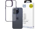 3MK Satin Armor Case+ Iphone 15 Pro Max Custodia Protettiva Viola