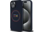 Red Bull Rbhmp15S24Siilvr Custodia Rigida Per Iphone 15 6.1 In Silicone Granatowy/Navy Anello Rosso Magsafe