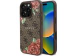 Guess Guhmp16Lp4Ropemcw Iphone 16 Pro 6.3 BrąZowy/Brown Custodia Rigida 4G Fiori Stampa Magsafe
