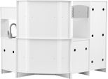 Succebuy Angolo Cucina In Legno, Set Di Giocattoli Con Luci E Suoni. Cucina Per Bambini Con Gelatiera, Forno, Lavello, Orologio, Microonde, Frigorifero E Accessori