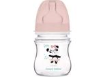Canpol Babies Bottiglia A Bocca Larga, Animali Esotici, 120 Ml - Rosa