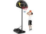Basketballständer 130-305 cm höhenverstellbar, Basketballkorb Outdoor mit Rädern & Ständer