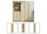 The Living Store Credenza Sonoma Rovere 40X42,5X185 Cm Materiale In Legno
