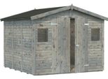 Gerätehaus PALMAKO Dan, grau, Holz, Gerätehäuser, grau