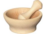 Mortaio In Legno Per Spezie Ed Erbe Aromatiche Rotondo In Faggio