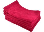 Set Di Asciugamani Uni In Spugna Bordeaux 30X50 Cm - 6 Pz
