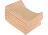 Set Di Asciugamani In Spugna Uni Salmone 30X50 Cm - 6 Pz