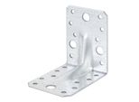Alberts 329730 Connettore Angolare Per Impieghi Gravosi Con Bordino, Zincato Sendzimir, 90 X 90 X 65 Mm, Set Da 12