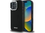 Dkny DKHMP16XPSCMCLK Custodia Rigida Nera Per Iphone 16 Pro Max 6,9" Con Logo Magsafe In Tinta Unita Argento"