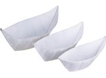 Set Di Fioriere Da Barca In Metallo Bianco Argento, Elegante E Impilabile Da 3 Pezzi