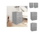 Vidaxl Comodini 2 Pz. Grigio Sonoma 38X35X56 Cm Materiale A Base Di Legno - Comodini