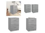 Vidaxl Comodini 2 Pz. Grigio Sonoma 38X35X56 Cm Materiale A Base Di Legno - Comodini - Armadio - Comodino