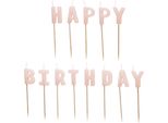 Candele Di Compleanno Happy Birthday 2,5 Cm Rosa