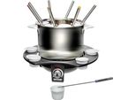 Unold FONDUE-ÉLÉGANCE - Pentola Per Fonduta / Wok Elettrico - 1,5 Litri - Nero/Argento