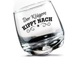 Gilde 2Tlg. Set, Wackelglas, "Klug"", Spruch, Glas, Klar, , H. 8,5 Cm, D. 7,5 Cm 46761"