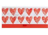 Artebene Busta Porta Soldi Cuori-Rosso-Argento