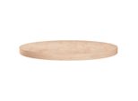 The Living Store Piano Del Tavolo Rotondo Ø70X4 Cm Rovere Massiccio Non Trattato