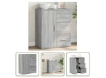 The Living Store Credenza Grigio Rovere Sonoma 60X31X70 Cm Materiale Del Legno