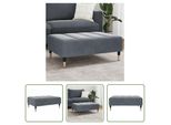 The Living Store Sgabello Grigio Scuro 77X55X31 Cm In Velluto