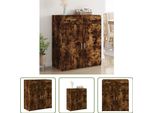 The Living Store Credenza Rovere Fumé 80X42,5X93 Cm Materiale Legno