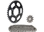 Set Catena 3 Pezzi Nero 10/40 Denti Per ZüNdapp Zd 30 Tipo 446-200 (Da Fg 9235094) / Za 40 Tipo 460-033