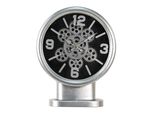 Orologio Da Tavolo Clayre & Eef 24X8X30 Cm Mdf Color Argento Ferro Rotondo