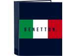 Raccoglitore Ad Anelli Bandiera Benetton Blu Navy A4 27 X 33 X 6 Cm