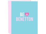 Raccoglitore Ad Anelli Benetton Unique Pink Turchese A4 27 X 33 X 6 Cm