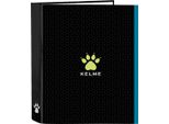 Raccoglitore Ad Anelli Kelme Iron Black A4 27 X 33 X 6 Cm