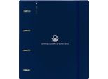 Raccoglitore Ad Anelli Benetton Damero Blu Navy 27 X 32 X 4 Cm