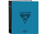 Raccoglitore Ad Anelli Blackfit8 California Blue Black A4 27 X 33 X 6 Cm