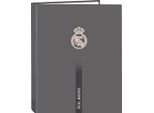 Raccoglitore Ad Anelli Real Madrid C.F. Grigio A4 26,5 X 33 X 4 Cm