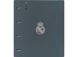 Raccoglitore Ad Anelli Real Madrid C.F. Grigio 27 X 32 X 4 Cm