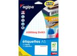Etichette Universali Agipa, Diametro: 24 Mm, Rotonde, Bianche