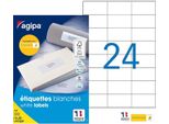 Etichette Universali Agipa, 70 X 37 Mm, Con Supporto Peel-Off