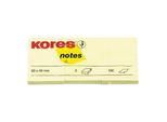 Kores Haftnotizen "Notes"", 50 X 40 Mm, Blanko, Gelb"