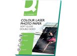 Q-Connect® KF01935 Carta Fotografica Laser A Colori - A4, 210 G/M², Bianco, 100 Fogli