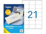 Etichette Universali Agipa, 63,5 X 38,1 Mm, Bianco