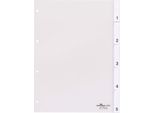 Durable Divisorio A4 5 Tasti Termosaldati Con Indice E Foratura 80X80X80 Mm, Trasparente, 682019