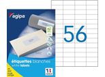 Etichette Universali Agipa, 52,5 X 21,2 Mm, Con Supporto Peel-Off