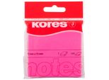 Kores N47075 Haftnotizen "Neon"" 75 X 75 Mm Blanko Neon-Pink"