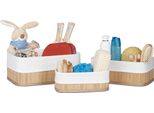 Relaxdays 12 X Cesto Portaoggetti Bagno Naturale